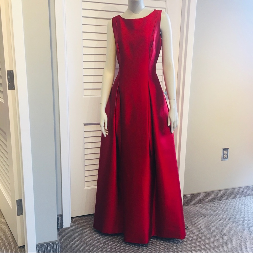Red floor length gown